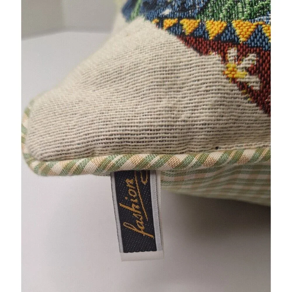 Vintage KYM BOWLES Tapestry Throw Pillow Easter Spring Floral Baby‎ Chicks 12x16